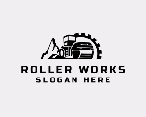 Cog Road Roller logo design