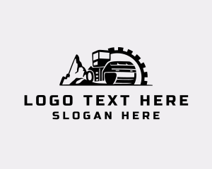 Construction - Cog Road Roller logo design