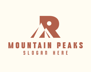 Himalayas - Mountain Peak Letter R logo design