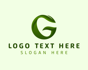 Letter G - Natural Eco Leaf logo design