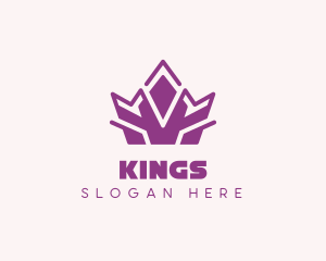 Purple Pageant Crown logo design