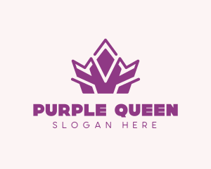 Purple Pageant Crown logo design