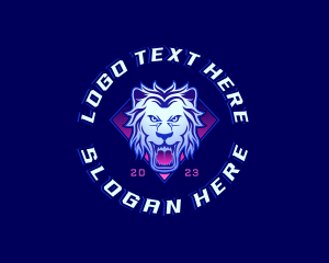 Fierce - Wild Lion Gaming logo design