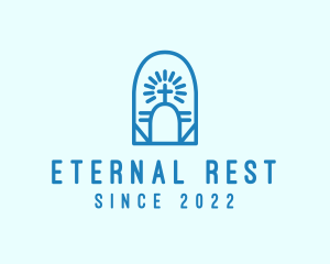 Cemetery - Christian Church Shrine logo design