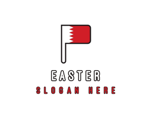 Bahrain Flag Tourism Logo