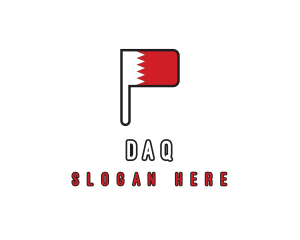 Bahrain Flag Tourism Logo