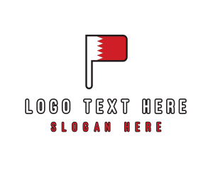 Bahrain Flag Tourism Logo