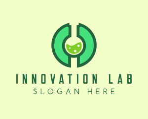 Experimental - Green Laboratory Letter O logo design