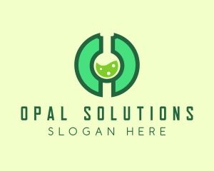 Green Laboratory Letter O logo design