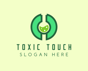 Toxic - Green Laboratory Letter O logo design