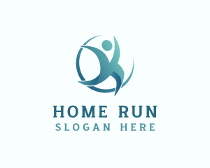 Running Human Fitness logo design