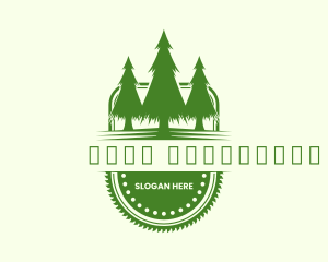 Lumber Pine Saw Logo