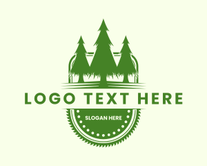 Lumber Pine Saw Logo