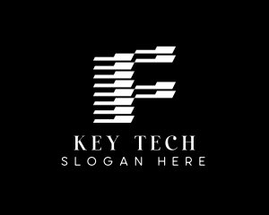 Keyboard - Piano Keyboard Letter F logo design