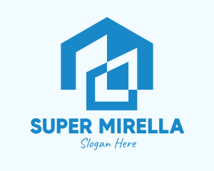 Subdivision - Blue Residential House logo design