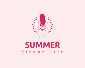 Fashion Wreath Bikini logo design