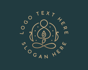 Yoga Meditation Wellness Logo