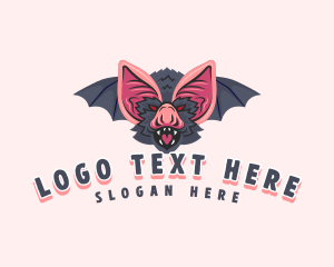 Horror - Halloween Bat Wings logo design