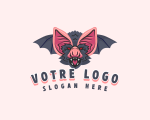 Halloween Bat Wings Logo