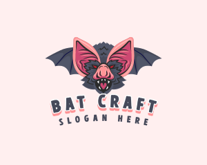 Bat - Halloween Bat Wings logo design