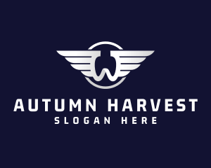 Auto - Letter W Silver Wing logo design