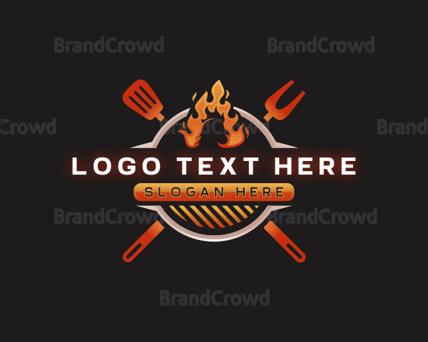 Smoked Grill Barbeque Chicken Logo