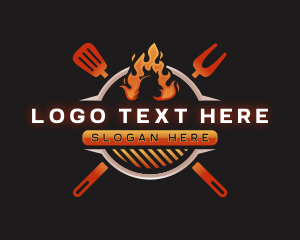 Spatula - Grill Barbeque Chicken logo design