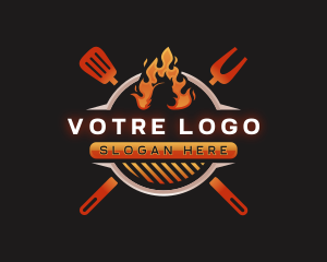 Grill Barbeque Chicken Logo