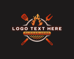 Barbeque - Smoked Grill Barbeque Chicken logo design