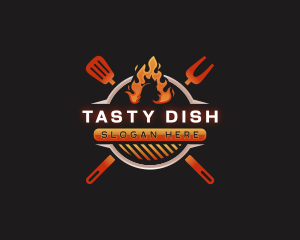 Dish - Grill Barbeque Chicken logo design