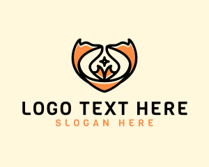 Nature Conservation - Wild Twin Fox logo design