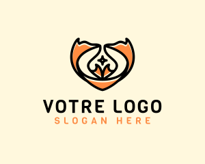 Veterinarian - Wild Twin Fox logo design