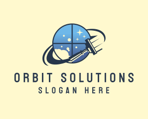 Window Cleaning Orbit logo design