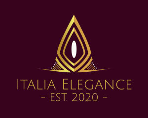 Golden Elegant Pageant logo design