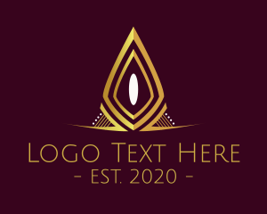 Metallic - Golden Elegant Pageant logo design
