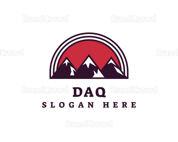 Red Sunset Mountain Logo