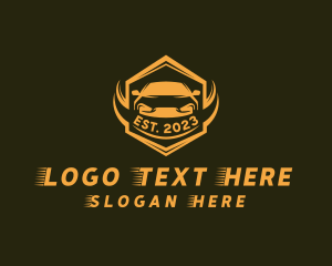 Road Trip - Hexagon Car Vehicle logo design