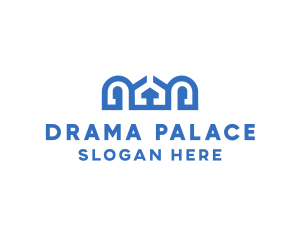 Blue Greek Palace logo design