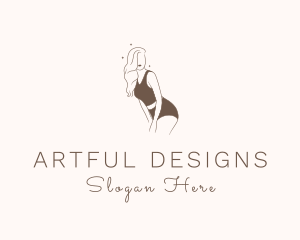 Sexy Woman Underwear  logo design