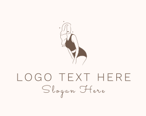 Beauty Vlogger - Sexy Woman Underwear logo design