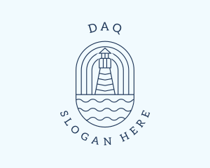 Coast - Coastal Wave Lighthouse logo design