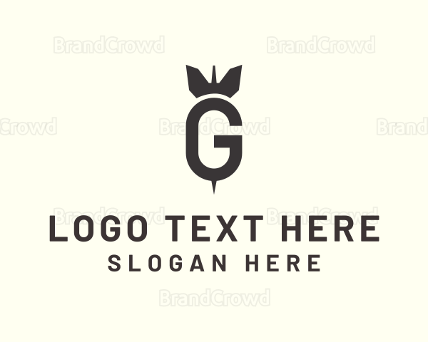 Bomb Dart Letter G Logo
