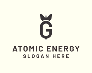 Nuclear - Bomb Dart Letter G logo design