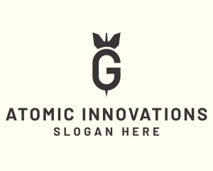 Atomic - Bomb Dart Letter G logo design