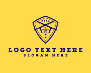 Sheriff - Police Baton Shield logo design