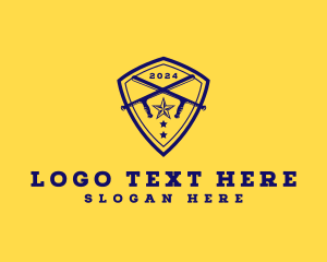 Trooper - Police Baton Shield logo design