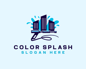 Pressure Washing Building logo design