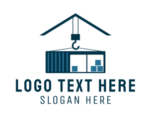 Shipping Container - Storage Freight House logo design