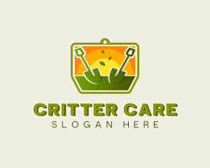 Shovel Landscaping Lawn Care logo design