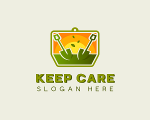 Shovel Landscaping Lawn Care logo design